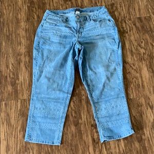 Lane Bryant Handkerchief Cropped Boyfriend Jeans